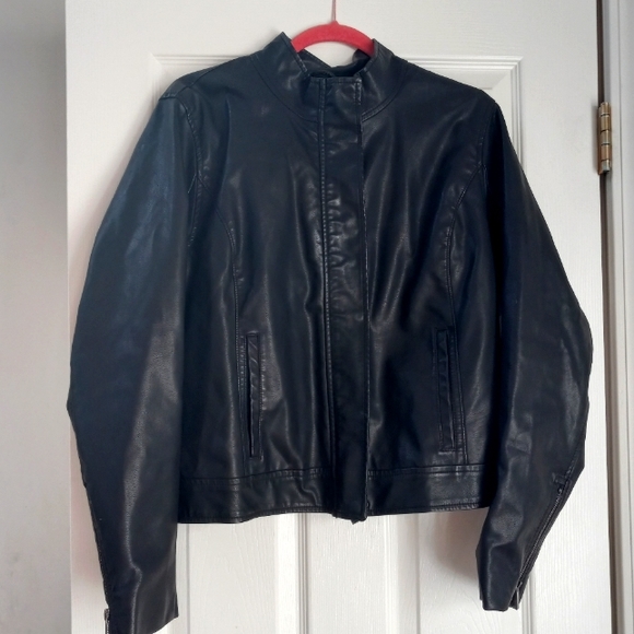 a new day Jackets & Blazers - A New Day Faux Leather Jacket